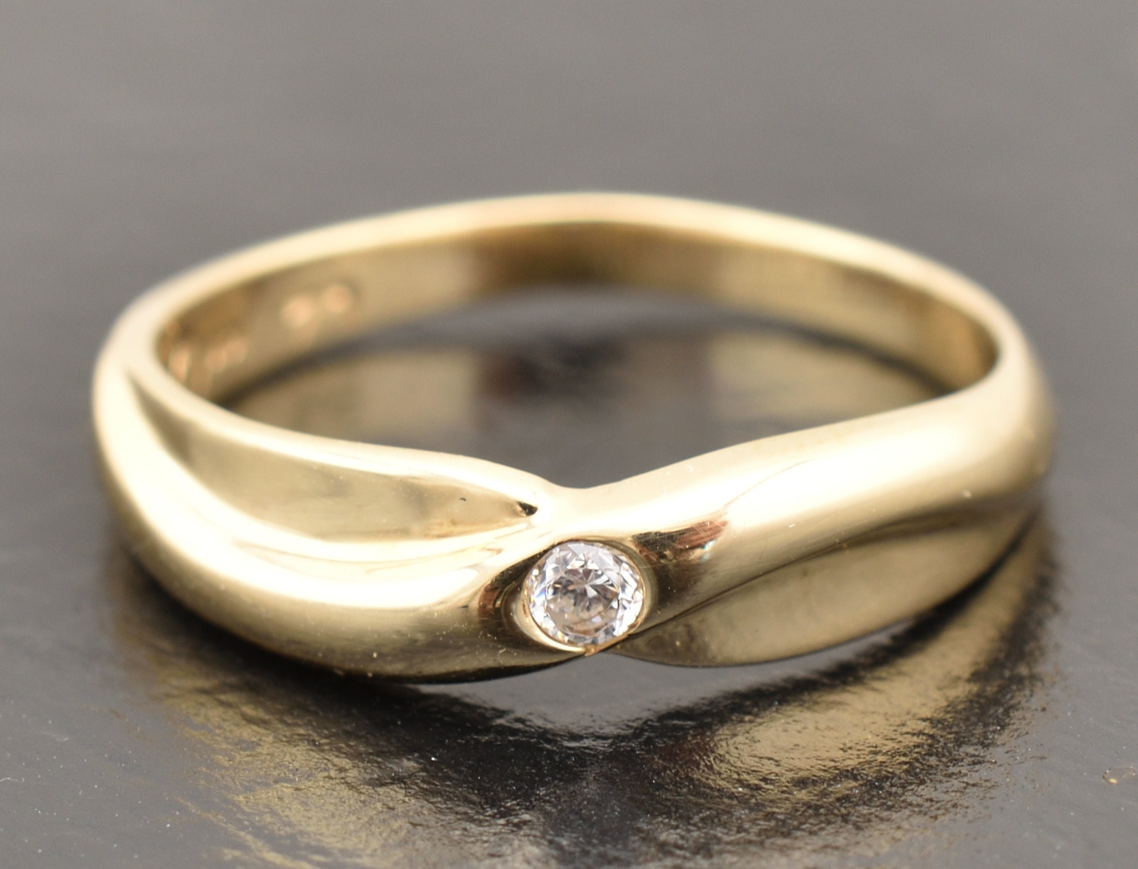 Infinity Style Promise Ring With a Single Diamond/beautiful - Etsy UK