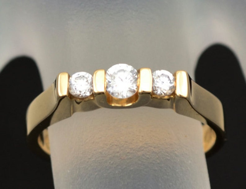 Promise Ring Yellow Gold Ring Engagement Diamond Ring Yellow Gold Engagement Band