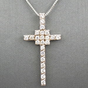 White Gold Diamond Cross Necklace, Diamond Gold Cross