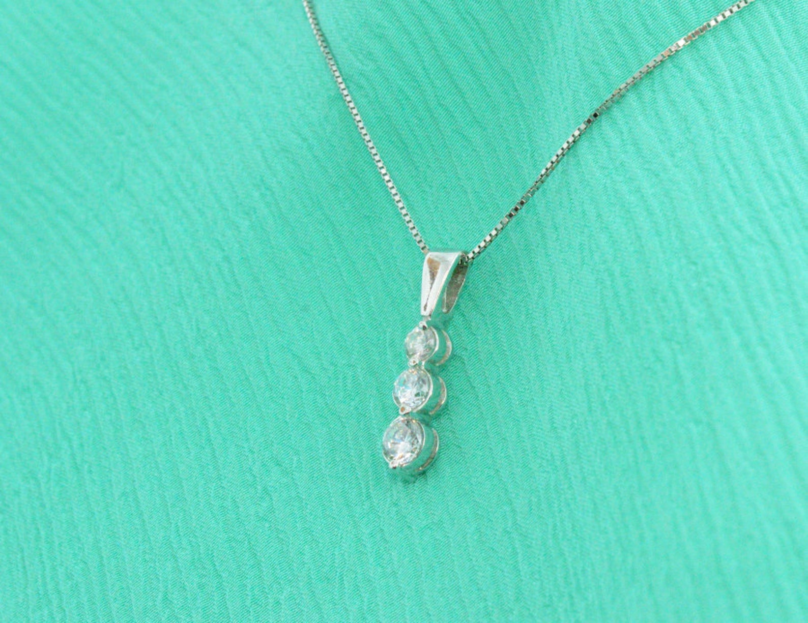 Gold Diamond Necklace Gold Pendant Gold Necklace White Etsy