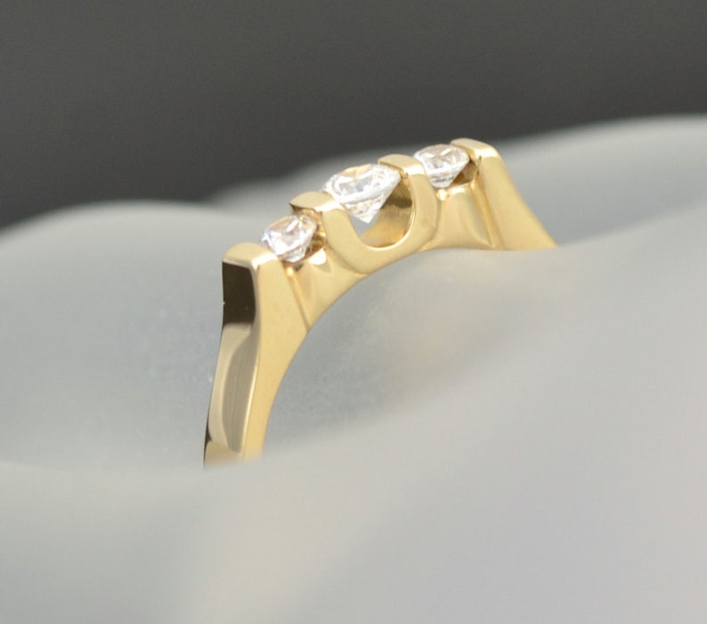Promise Ring Yellow Gold Ring Engagement Diamond Ring Yellow Gold Engagement Band