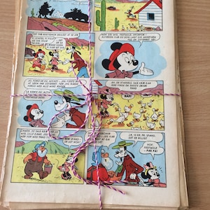 Arkusze z komiksami vintage / komiksy duńskie / komiksy angielskie / pakiet ulotek i papieru do scrapbookingu