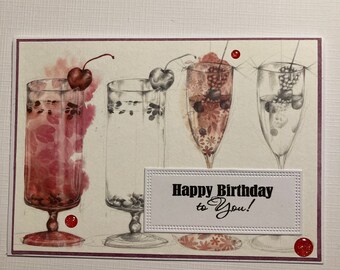 Happy Birthday to you hand made greeting card made in Denmark @bykarinbuchnielsen