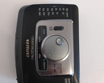Walkman Aiwa Ta463 Radio stéréo Am/fm lecteur de cassettes Super basse Radio Portable Am/fm