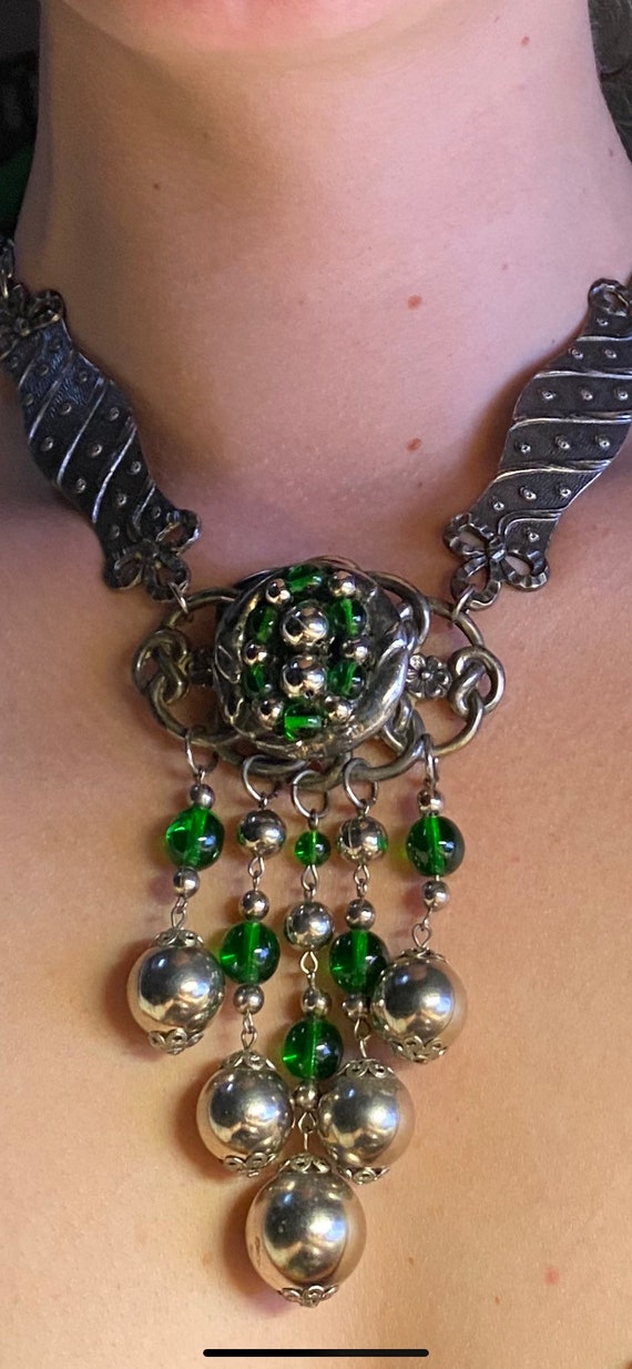 Pendentif Vintage En Métal Des Années 50 - Bijou Artisanal | Occasion Avec Traces D'usure