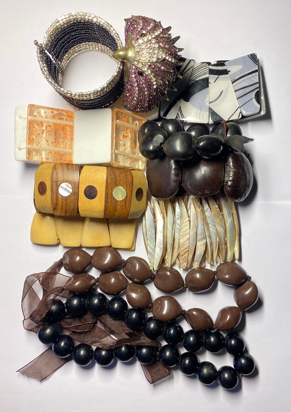 Lot De Bijoux Anciens Rétro - Broches KELT Bretagne En Métal Argenté - À Nettoyer