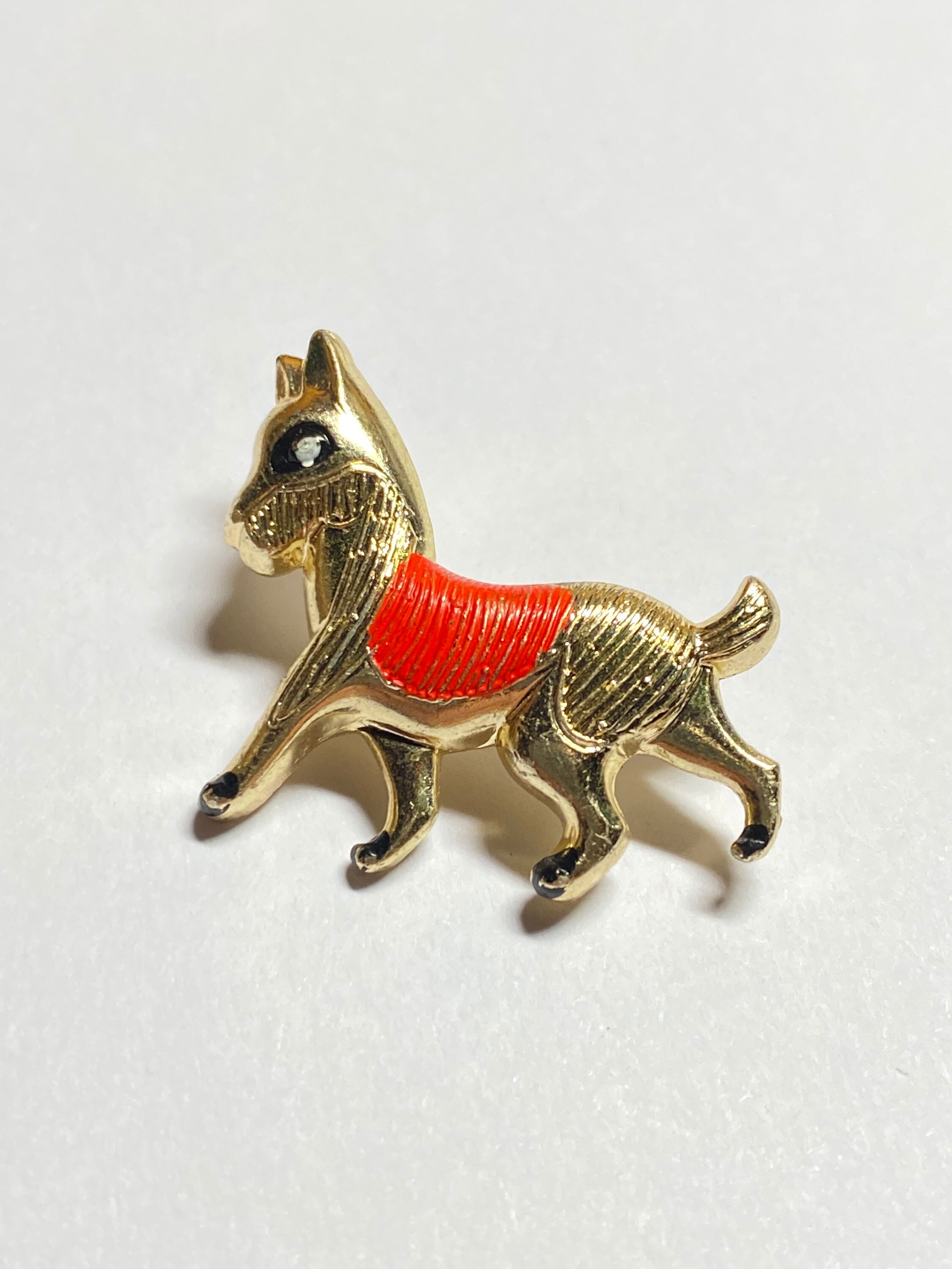 Collier vintage chien Fox Terrier kitsch années 70 - Boutique Vintage