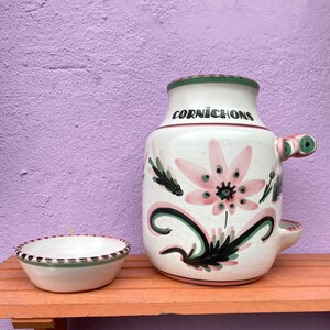Pot à cornichon français vintage 1960s céramique Pittsbroc céramiste style Robert Picault Allix Charles Voltz image 9
