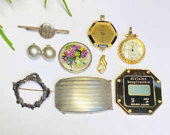 Vintage French amazing jewelry for upcycling creation recovery manufacturing spare parts old Pittsbroc