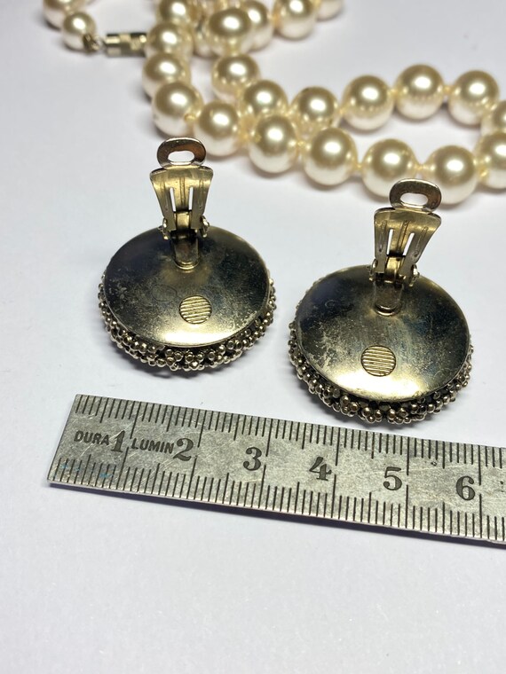 Boucles D'oreilles Clips Vintage Style Lancôme Soleil - Doré Diamètre 3.3 Cm