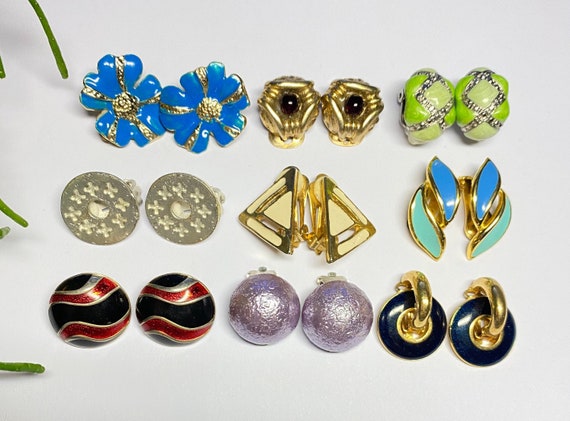 Lot De Bijoux Vintage Doré Avec Strass - Occasion - Parfait Pour Customiser