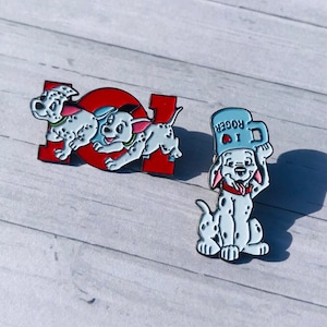 Pins 101 Dalmatians Disney Instant Collection Vintage Set of 2 Pins Badge Dalmatian Gift Cartoon Dog