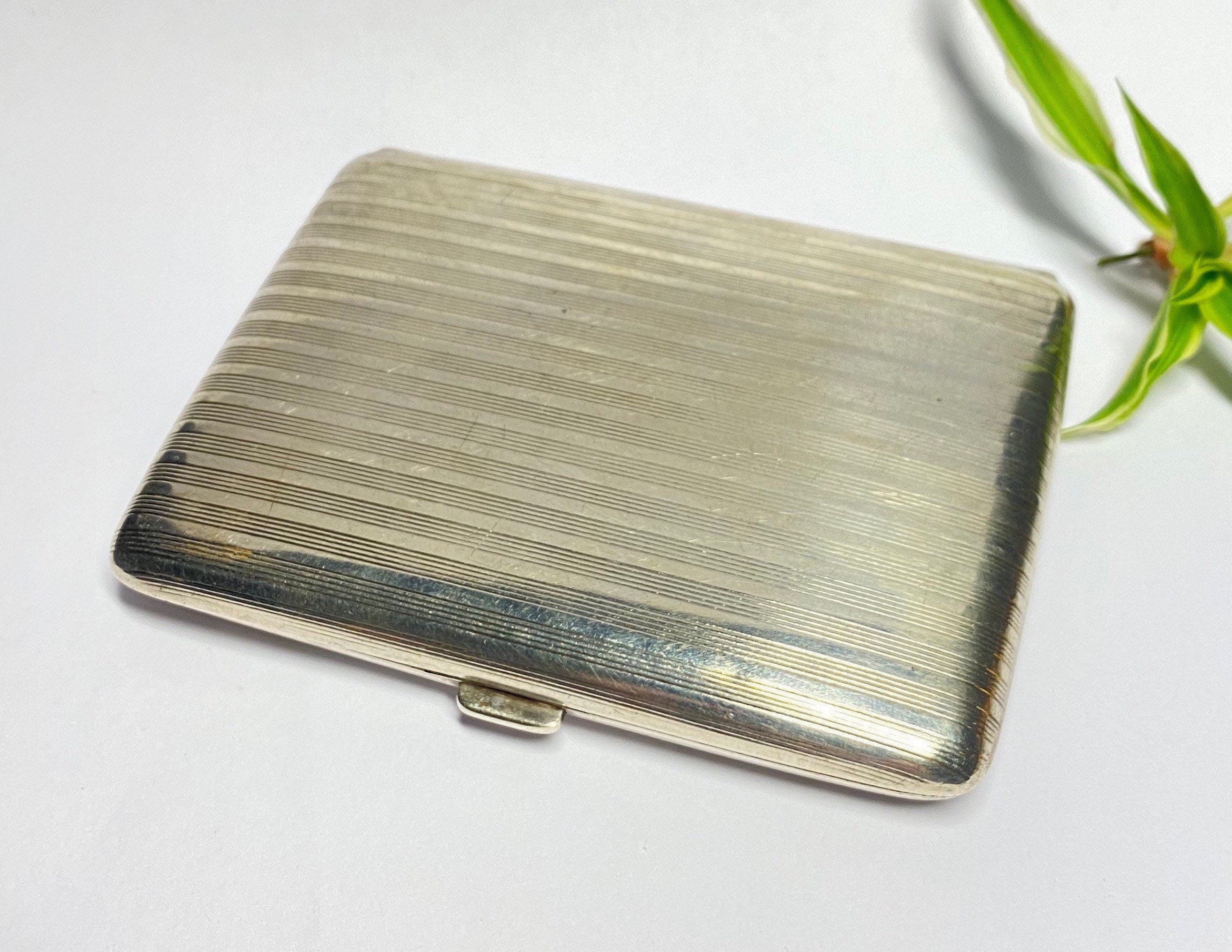 1920s - Art Deco Cigarette Case Sterling Silver Antique 1920s - Art Deco Cigarette Case Sterling Silver Antique