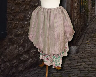 Petal Skirt in Iridescent Lavender Pleats