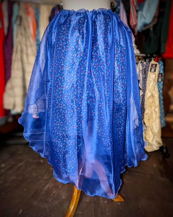 Petal Skirt in Royal Blue Chiffon