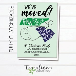 Printable Moving Announcement / Change of Address Postcard / New State Card / New Home Address Card / Customized Moving Card / Digital File