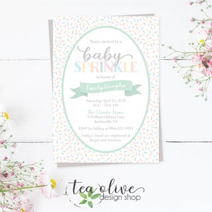 Baby Sprinkle Shower Invitation / Baby Shower Printable Invitation / Gender Neutral Sprinkle Invite / Girl or Boy Baby Sprinkle Invitation