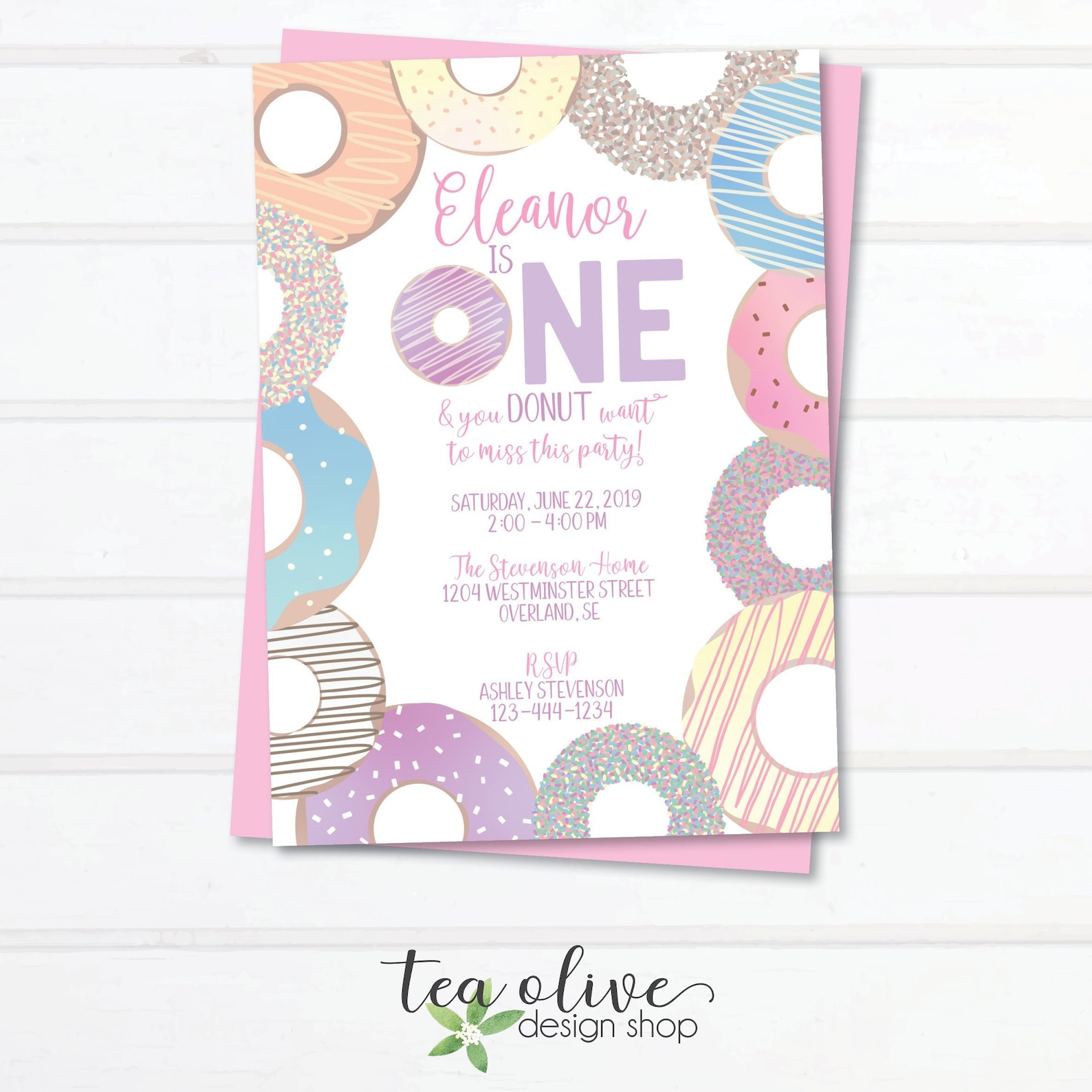 Donut Birthday Party Invitation / Printable Donut Party Invite | Etsy