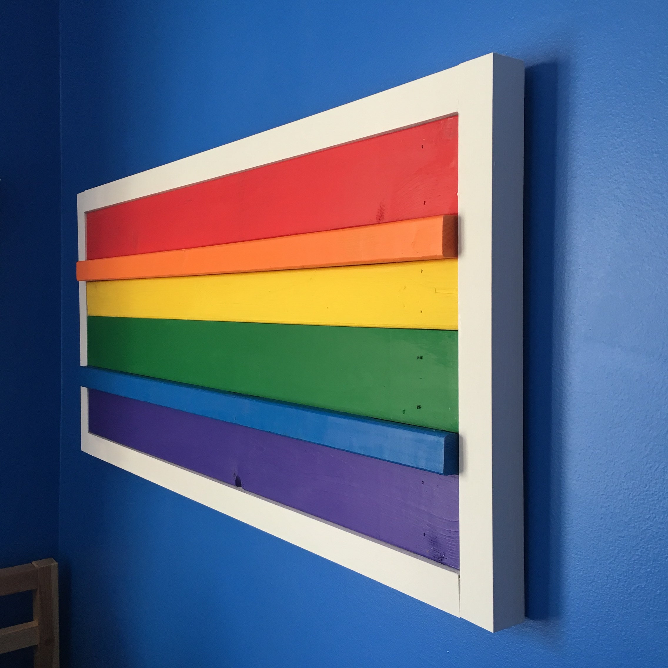 Large Wood Rainbow, Rainbow Wall Art, Rainbow Art, Kids Room, Nursery