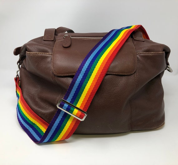 rainbow bag strap