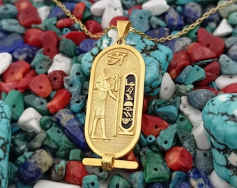 Egyptian Cartouche God Anubis Necklace, Hieroglyph Necklace Jewelry, Custom Made Necklace, 925 Sterling Silver Egypt Necklace with Name