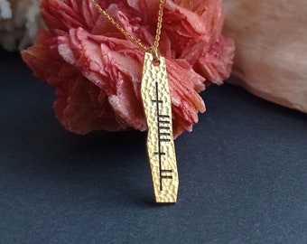 Personalized Ogham Necklace, Ogham Jewelry, Celtic Ogham Pendant, Irish Jewelry, Celtic Jewelry, Silver Custom Made Ogham Name Necklace