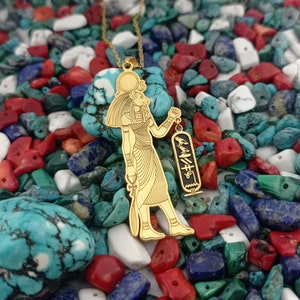 Egyptian Cartouche Goddess Sekhmet Necklace, Hieroglyph Necklace Jewelry, Custom Made Necklace, 925 Sterling Silver Egypt Necklace with Name