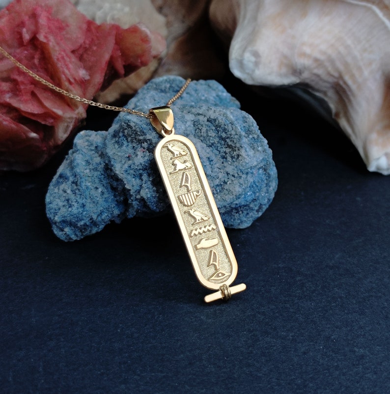 Egyptian Cartouche Necklace, Custom Made Cartouche Pendant, Silver Ancient Egyptian Hieroglyphic Cartouche Jewelry, Egypt Name Necklace Gold