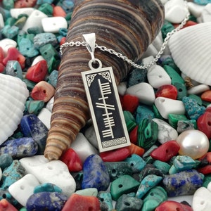 Personalized Ogham Pendant, Irish Jewelry, Celtic Jewelry, 925 Sterling Silver Custom Made Ogham Name Necklace For Women