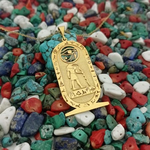 Egyptian God Thoth Necklace, Hieroglyph Necklace Jewelry, Custom Made Personalized Necklace, 925 Sterling Silver Egypt Necklace with Name