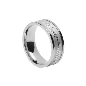 Personalized Ogham Ring, Irish Jewelry, Celtic Jewelry, 925 Sterling Silver Custom Made Ogham Name Ring For Women, Celtic Ogham Ring For Men