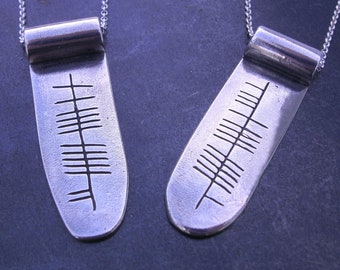 Personalized Ogham Pendant, Irish Jewelry, Celtic Jewelry, 925 Sterling Silver Custom Made Ogham Name Necklace, Celtic Ogham Necklace
