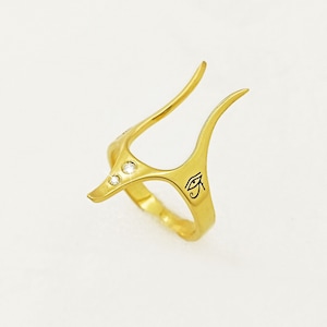 Egyptian Anubis Ring, Egyptian Jewelry, Anubis Jewelry, 925 Sterling Silver Custom Made Personalized Anubis Ring For Women, Egypt Jewellery