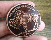 Challenge Coin EDC Worry Coin - Zombuff Zombucks Antique Patina Custom Coin Poker Guard Fiddle EDC Copper Coin Zombie Buffalo Nickel