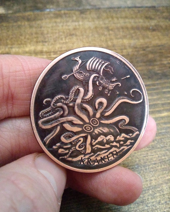 KRAKEN 1 oz Copper Round Coin