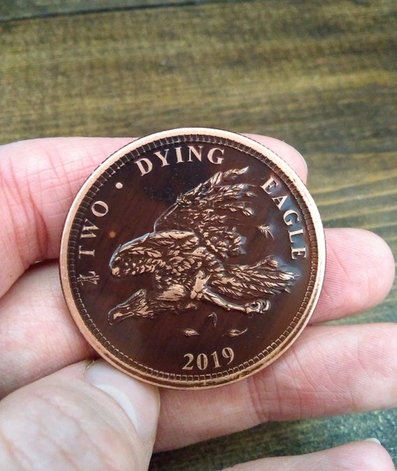 Dying Eagle Zombucks 1 oz Copper Round