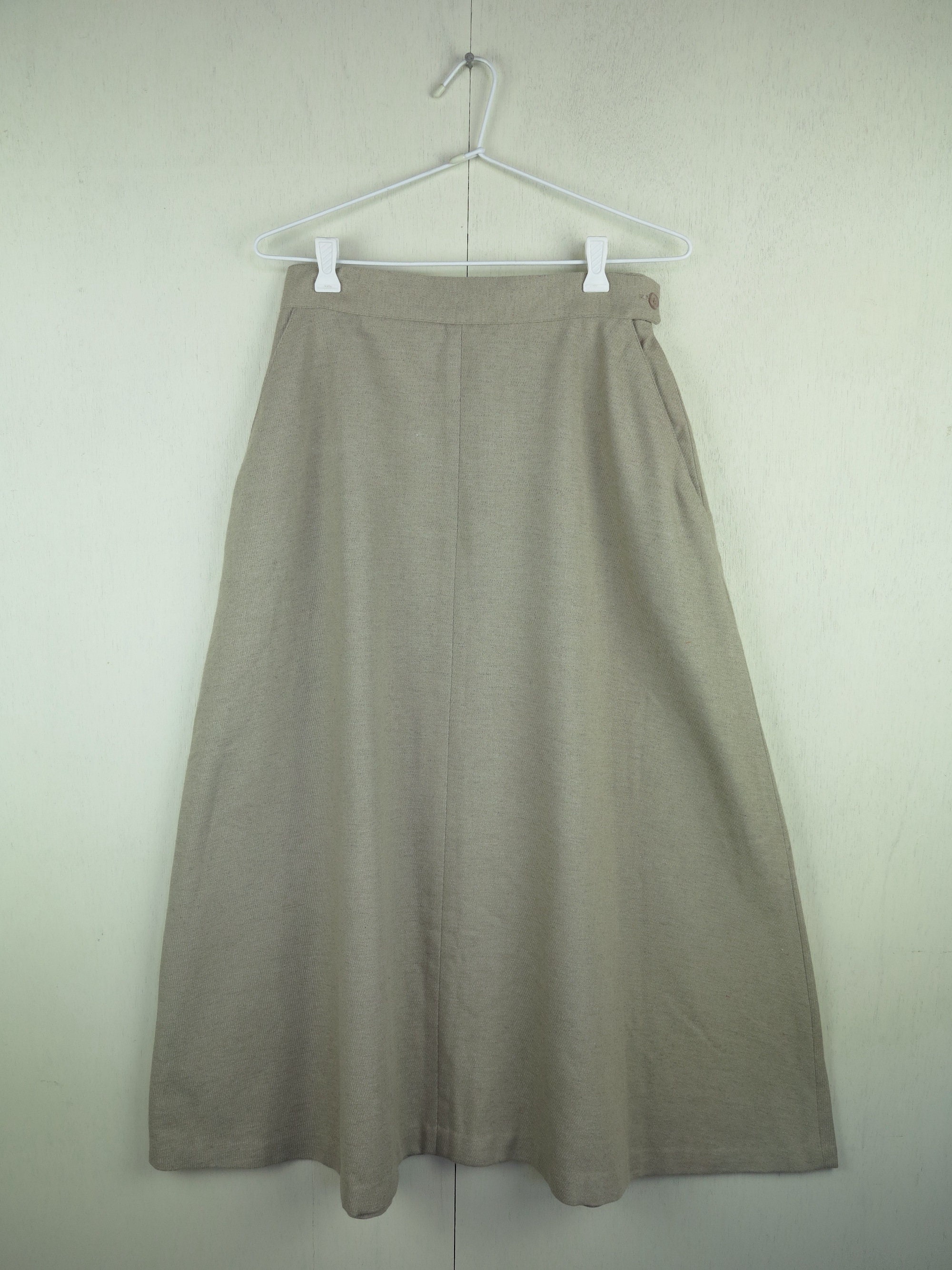 Beige Woolen Skirt Bohemian Skirt Winter Skirt High Waist - Etsy UK
