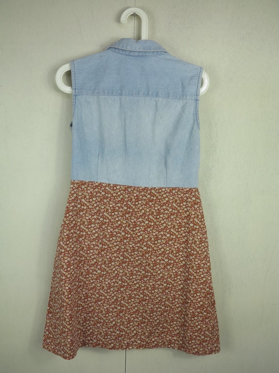 90s Mini Dress, Cute Retro Denim Dress, Vintage F… - image 7