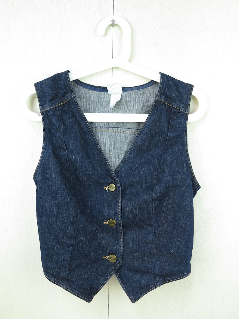 Denim Vest Blue Jean Waistcoat Crop Top Vest Boho Vest Short Festival Vest Bohemian Crop Boho Top Gift For Girlfriend Gift For Her