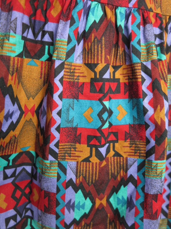 Aztac Pattern Skirt, Cowgirl Shirt, Wild West Ski… - image 9
