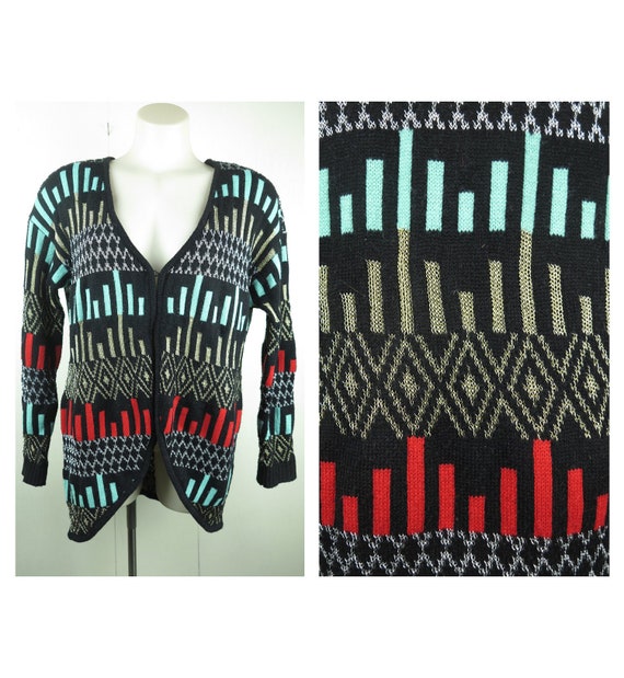 patterned cardigan