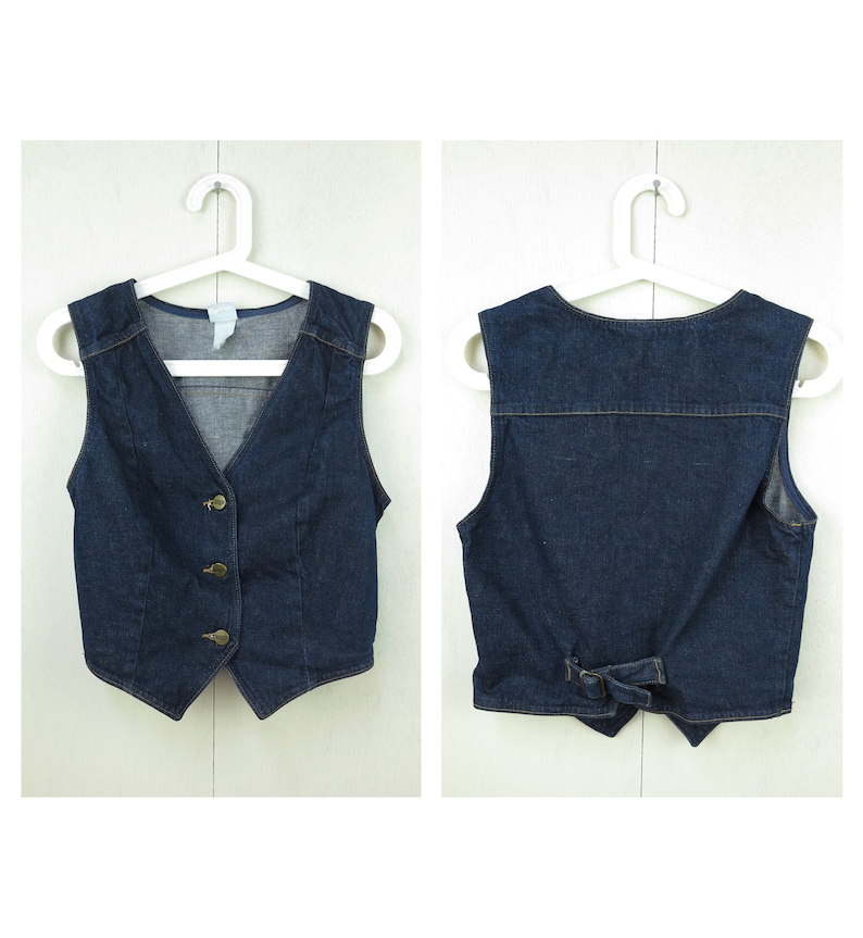 Denim Vest Blue Jean Waistcoat Crop Top Vest Boho Vest Short Festival Vest Bohemian Crop Boho Top Gift For Girlfriend Gift For Her