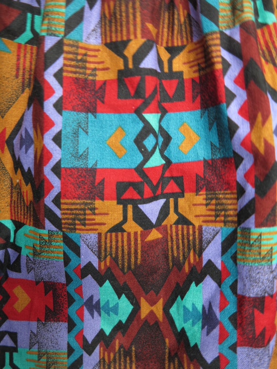Aztac Pattern Skirt, Cowgirl Shirt, Wild West Ski… - image 8