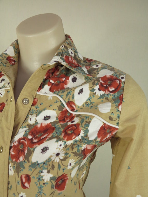 Chemise Velours Western Vintage Chipie Taille S – Jaune, Années 80/90, Occasion Très Bon état