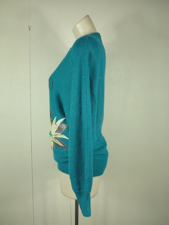 Embellished 80s Jumper / Embroidered Vintage Pull… - image 7