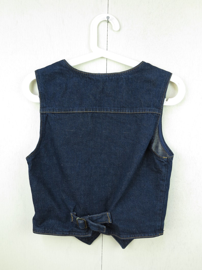 Denim Vest Blue Jean Waistcoat Crop Top Vest Boho Vest Short Festival Vest Bohemian Crop Boho Top Gift For Girlfriend Gift For Her