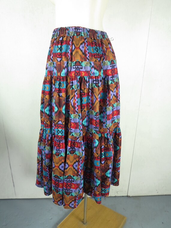 Aztac Pattern Skirt, Cowgirl Shirt, Wild West Ski… - image 6