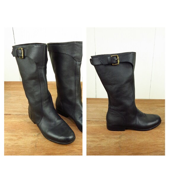 womens flat biker boots