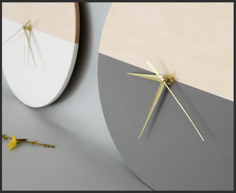 Wooden wall clock Minimalist clock Wall Decor Unique clock Etsy