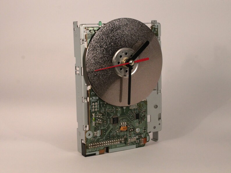 Recycled Computer Fdd Drive Clock Floppy Disk Drive Desk Etsy